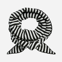 Pieces PCKomma Triangle Scarf Black Stripes Bright White