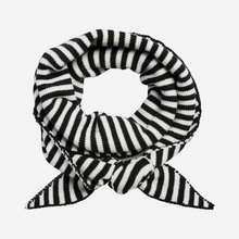 Pieces PCKomma Triangle Scarf Black Stripes Bright White