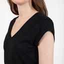 COSTER COPENHAGEN CCH1101 V-NECK T-SHIRT 100 BLACK