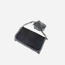 J By J Small Leather Bag Snake Black