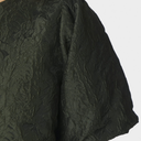 Neo Noir Aisa Brocade Blouse Dark Green