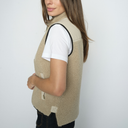 Mos Mosh MMRowe Eli Teddy Vest Feather Gray