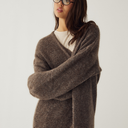 Noella N-Maricela Knit Cardigan Timber Brown Melange