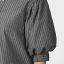 Neo Noir Etta Stripe B Shirt Dark Grey
