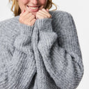 Pieces PCCleo LS V-Neck Knit Cardigan Noos Medium Grey Melange - J BY J Fashion