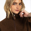 Coster Copenhagen Jamie Fleece Zip Sweater Chocolate Brown
