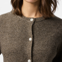 Pieces PCSilly SS O-Neck Knit Cardigan Noos Morel
