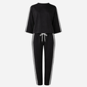 J By J 25972 Viscose Sweat Suit Black/White