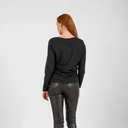 Coster Copenhagen CCH1105 Long Sleeve V-Neck T-Shirt 100 Black