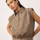 Co Couture OpheliaCC Pleat SS Shirt Mink