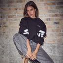 Haute L'Amitié Maxi Split Logo Sweat Black/White Print