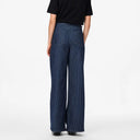 Pieces PCRose MW Wide Denim Jeans Dark Blue Denim