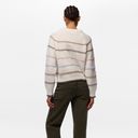 Pieces PCNelia LS O-Neck Knit Noos Birch Stripes