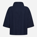 Co Couture GabieCC Pin Funnel Neck Blouse Navy