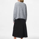 Pieces PCCleo LS V-Neck Knit Cardigan Noos Medium Grey Melange - J BY J Fashion