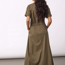 Co Couture ElaraCC Wrap SS Dress Olive