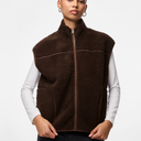 Pieces PCSadia Teddy Vest Noos Hot Fudge