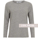 Coster Copenhagen CCH1106 Long Sleeve T-Shirt 129 Light Grey Melange