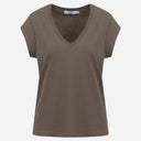 Coster Copenhagen CCH1101 V-Neck T-Shirt 383 Dark Mud