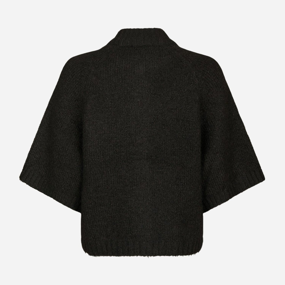 Neo Noir Benuta Fluffy Knit Cardigan Dark Brown