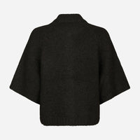 Neo Noir Benuta Fluffy Knit Cardigan Dark Brown