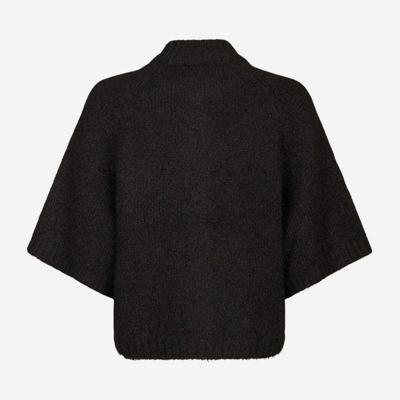 Neo Noir Benuta Fluffy Knit Cardigan Dark Brown