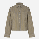 Second Female Vena Cropped Shirt Camel