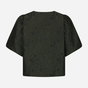 Neo Noir Aisa Brocade Blouse Dark Green