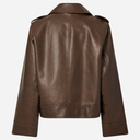 Pieces PCJosie Coated Biker Jacket Hot Fudge