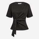 Co Couture OrianeCC Pleat Tie Tee Black
