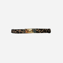 J By J Small Leather Belt Suede Leopard