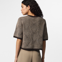 Pieces PCJenna SS O-Neck Knit Cardigan Hot Fudge