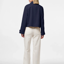 Pieces PCScarlett LS Short Trenchcoat Noos Maritime Blue