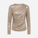 Co Couture MargotCC Drape Blouse Champagne