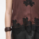 Rouge Edit ROULace Singlet Top Coffee/Meteorite
