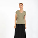 Coster Copenhagen CCH1101 V-Neck T-Shirt 479 Dusty Olive