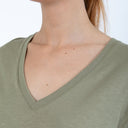 Coster Copenhagen CCH1101 V-Neck T-Shirt 479 Dusty Olive