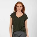 COSTER COPENHAGEN CCH1101 V-NECK T-SHIRT 486 HUNTER GREEN