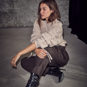 Haute L'Amitié Zeppe Pleat Pant Mocca Melange