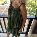 J By J Unique Tie Dye Short Strap Dress Green