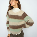 Mos Mosh MMSuvi Stripe Knit Frosty Green