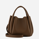Pourchet Paris 26103 Citrouille Large Leather Bag Taupe