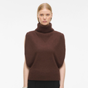Rouge Edit RouCleo Roll Neck Knit Vest Chicory Coffee