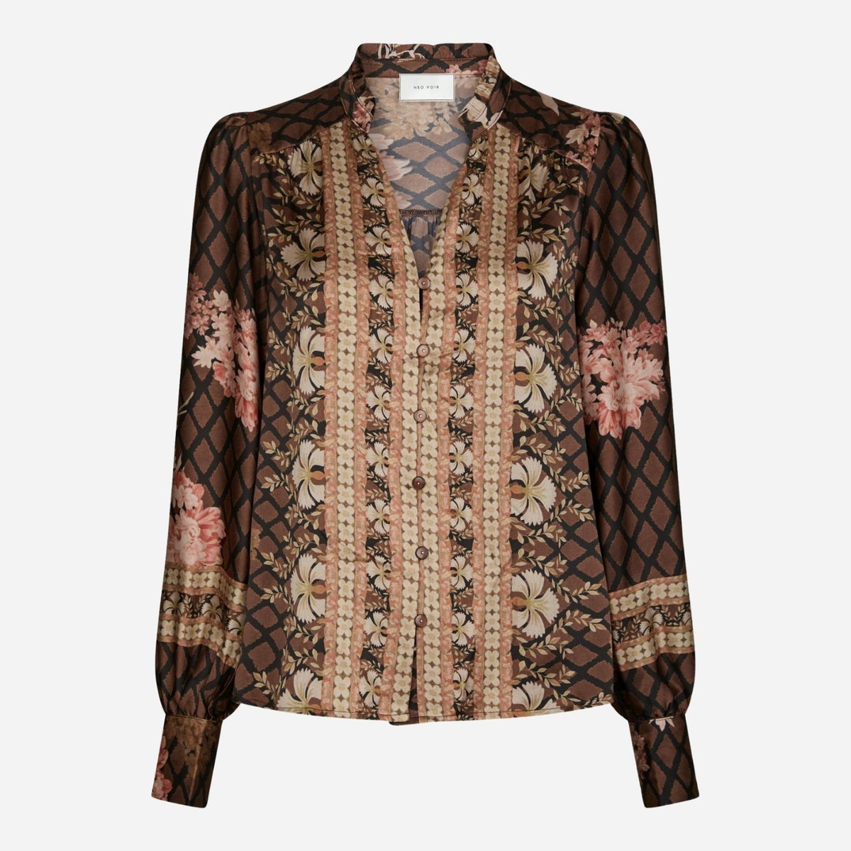 Neo Noir Massima Botanical Border Blouse Black