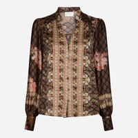 Neo Noir Massima Botanical Border Blouse Black