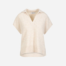 Coster Copenhagen Emerie Knit Polo Top Off White Melange