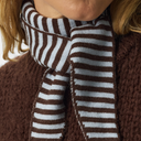 Pieces PCKomma Triangle Scarf Cashmere Blue Stripes Hot Fudge