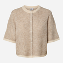 Pieces PCJenna SS O-Neck Knit Cardigan Whitecap Gray