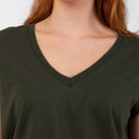 COSTER COPENHAGEN CCH1101 V-NECK T-SHIRT 486 HUNTER GREEN