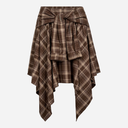 Co Couture DagnyCC Check Tie Skirt Brown